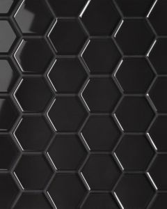 Le Cafe Black Porcelain 2" Hexagon Mosaic Tile 2"x2" Hexagon Mosaic Tile