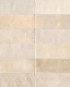 Cloe Creme Glazed Ceramic Tile 2.5"x8" Tile