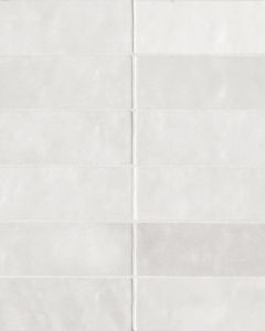 Cloe White Glazed Ceramic Tile 2.5"x8" Tile
