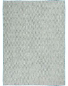 Courtyard COU01 Ivory Aqua Area Rug