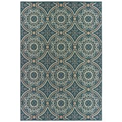 Latitude 609b Blue/Grey Area Rug