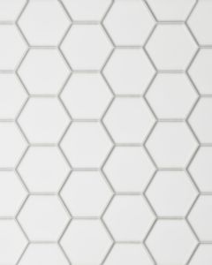 Le Cafe White Porcelain 2" Hexagon Mosaic Tile 2"x2" Hexagon Mosaic Tile