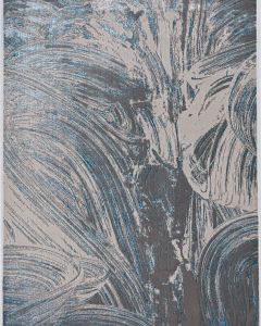 Luna 7130 Silver/Blue Stroked Area Rug