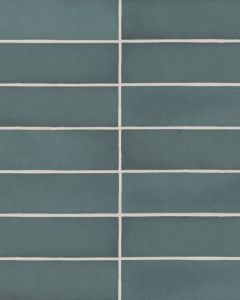Makoto Arashi Blue Glazed Ceramic Tile 2.5"x10" Tile