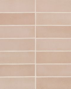 Makoto Momoiro Blush Glazed Ceramic Tile 2.5"x10" Tile