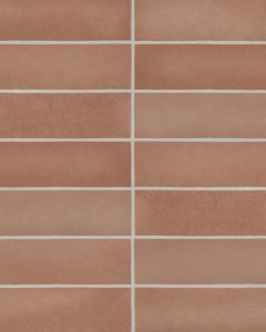 Makoto Umi Terracotta Glazed Ceramic Tile 2.5"x10" Tile