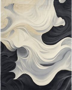 Prismatic PRS41 Ivory Black Area Rug