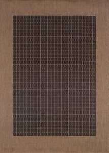 Recife Checkered Field Black/Cocoa Area Rug