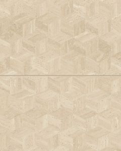 Sensi Roma Cream Satin Glazed Porcelain 24"x48" Cube Deco Tile