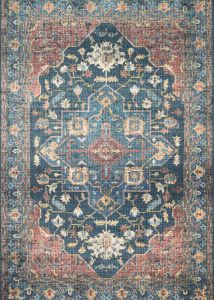 Skye SKY-08 Denim/Brick Area Rug