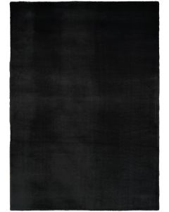 Soft Plush Rabbit Fur SFF01 Black Area Rug