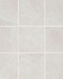 Thaddeus White Matte Glazed Porcelain 4"x4" Mosaic Tile