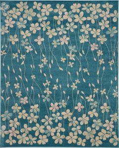 Tranquil TRA04 Turquoise Area Rug