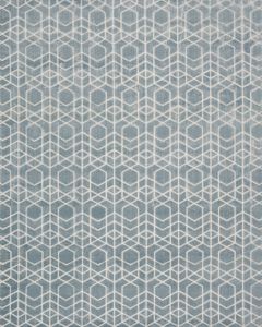 Washable Charm WCH01 Blue Ivory Area Rug
