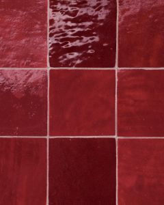 Zagora Rouge Glossy Glazed Ceramic 4x4" Field Tile