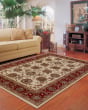 Ariana 117j Ivory/Red Area Rug