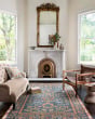 Fiore FIO-01 Navy/Rust Area Rug