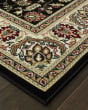 Kashan 108b Black/Ivory Area Rug