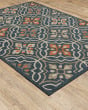 Latitude 709b Blue/Orange Area Rug