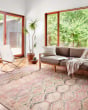 Layla LAY-17 Pink/Lagoon Area Rug