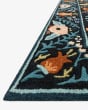 Les Fleurs LES-01 Black Area Rug