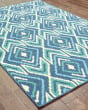 Meridian 2209b Navy/Green Area Rug