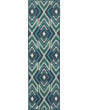 Meridian 2209b Navy/Green Area Rug