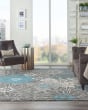 Passion PSN17 Charcoal/Blue Area Rug