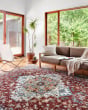 Samra SAM-10 Brick/Grey Area Rug