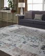 Silk Shadows SHA16 Silver Grey Area Rug