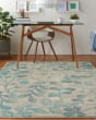 Tranquil TRA03 Ivory/Turquoise Area Rug