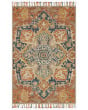Zharah ZR-10 Rust/Blue Area Rug