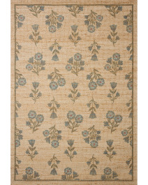 Loloi Rue RUE-04 Moss/Blue Area Rug | Carpet Exchange