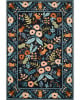 Les Fleurs LES-01 Black Area Rug