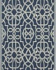 Meridian 2205b Navy/Ivory Area Rug