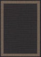 Recife Wicker Stitch Black/Cocoa Area Rug