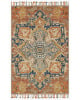 Zharah ZR-10 Rust/Blue Area Rug