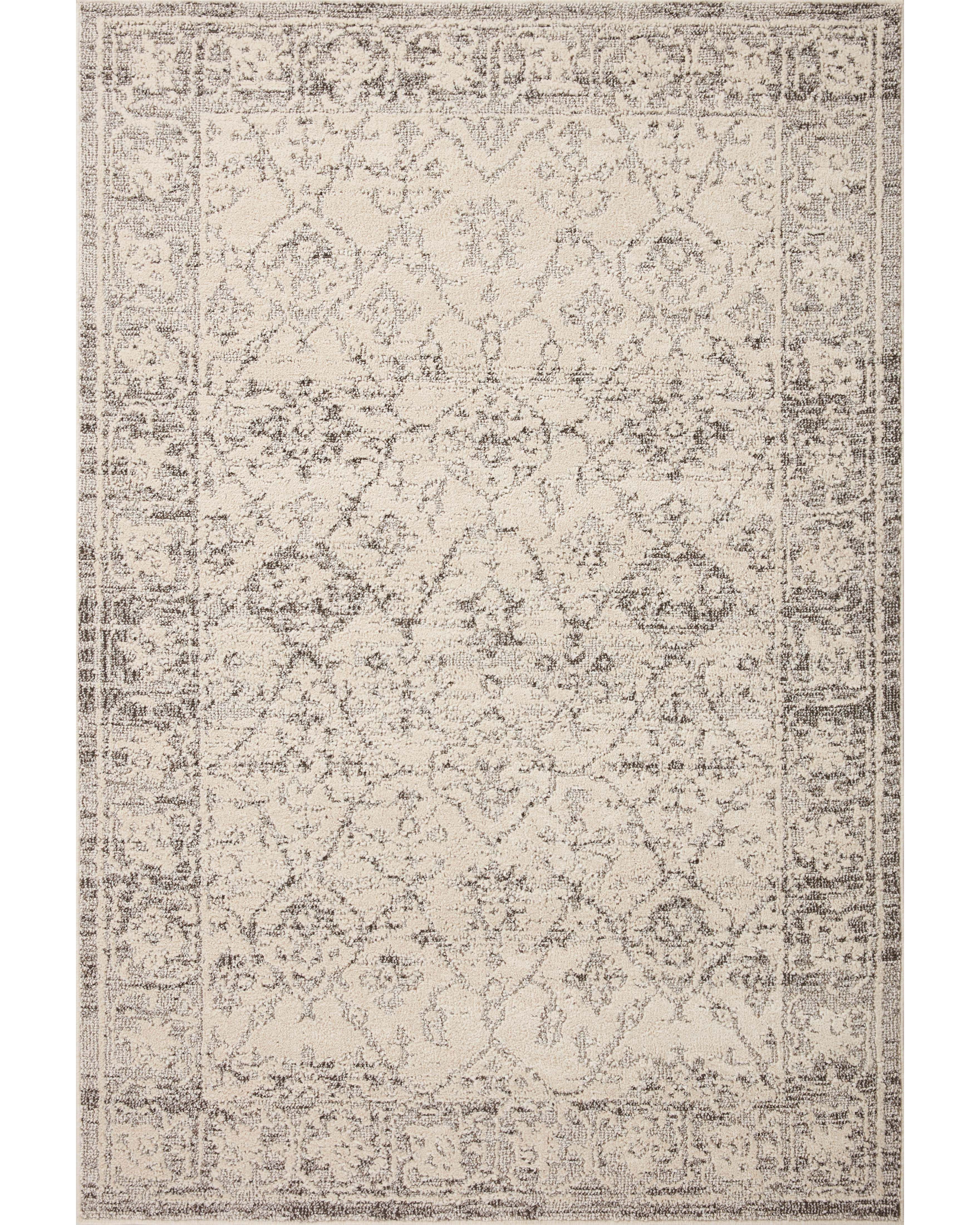 Loloi Gigi GIG-02 Ivory/Stone Area Rug | Carpet Exchange