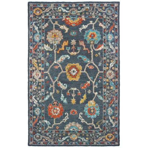 Zahra 75501 Blue/Gold Area Rug