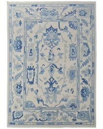 Feizy Karina 69G7F Ivory/Blue Area Rug | Carpet Exchange