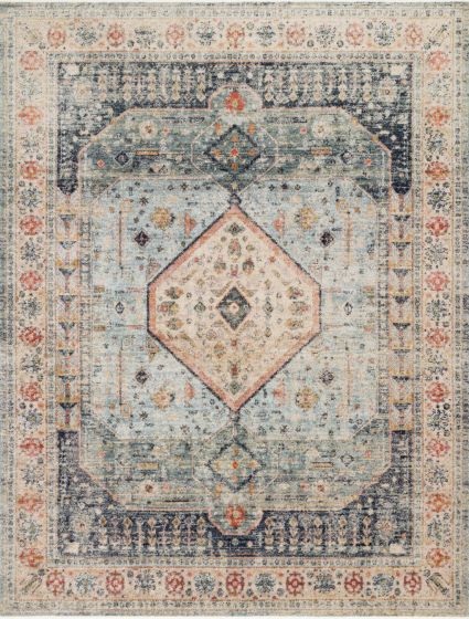 Graham GRA-03 Blue/Ant. Ivory 9'6"x12'6" Area Rug