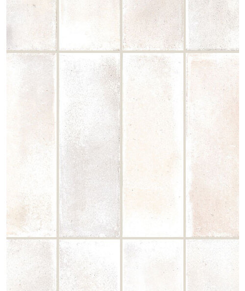 raku Surface Art Raku White 2.5x8 Deco Tile | Carpet Exchange