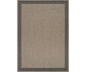Recife Wicker Stitch Cocoa/Black Area Rug