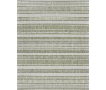 Recife Gazebo Stripe Sage Leaf/Ivory Area Rug