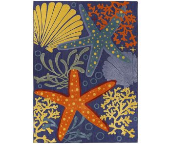 Aloha ALH24 Navy Multicolor Area Rug