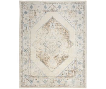 Astra Machine Washable ASW13 Ivory Blue Rug
