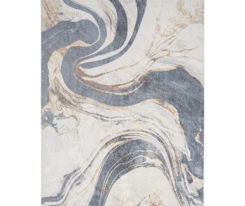 Astra Machine Washable ASW15 Ivory Blue Rug