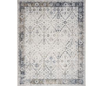 Astra Machine Washable ASW16 Ivory Blue Rug