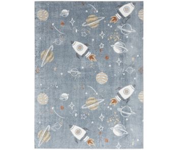 Astra Machine Washable ASW18 Blue Rug