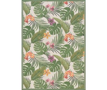 Dolce Flowering Fern Ivory/Hunter Green Area Rug